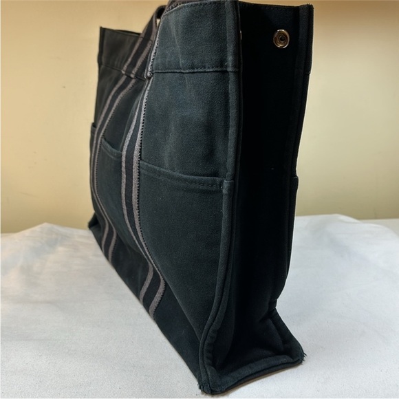 Auth Large Hermes Canvas Tote Bag - Picture 8 of 15